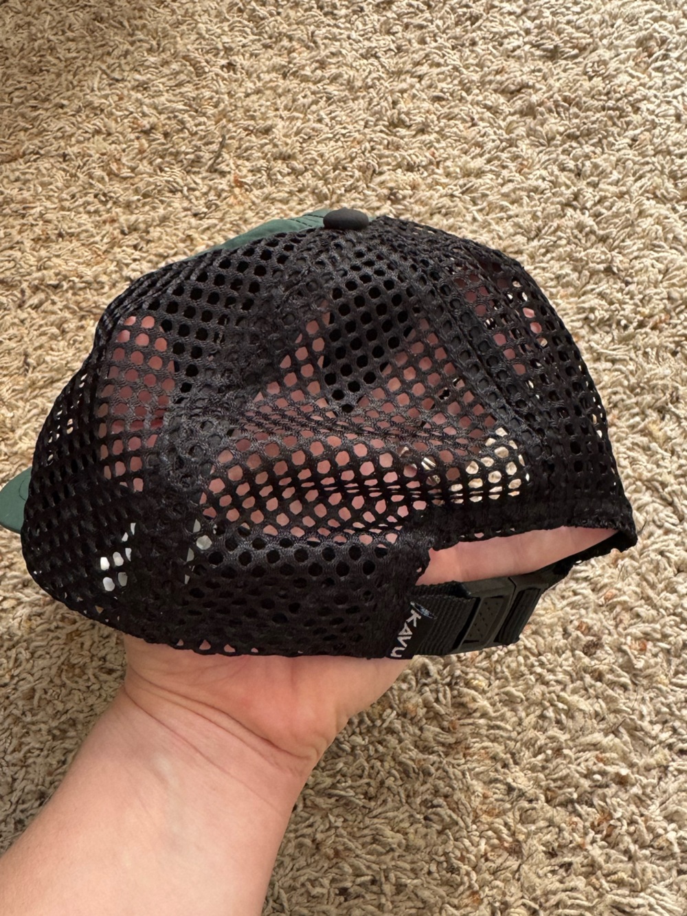 Kavu Green Mesh Back Running Flat Billed Outdoor Camping Lightweight Active Hat - Picture 3 of 7